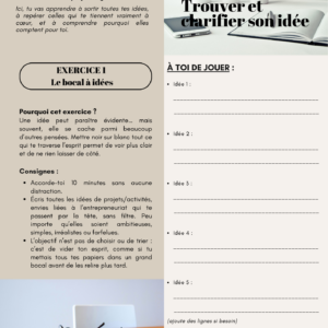 CAHIER D'EXERCICES 1 - Ton carnet de bord entrepreneurial – Image 3