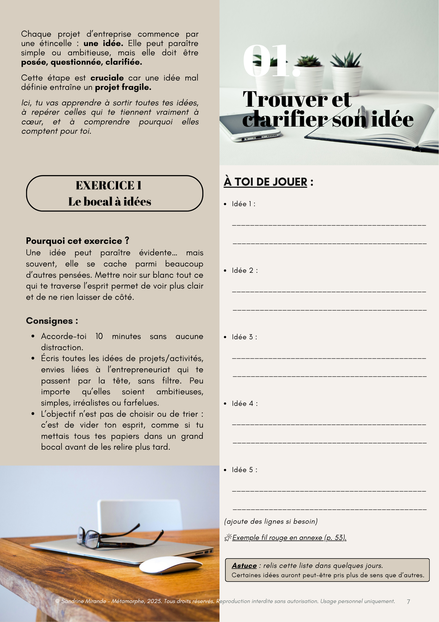 CAHIER D'EXERCICES 1 - Ton carnet de bord entrepreneurial – Image 3