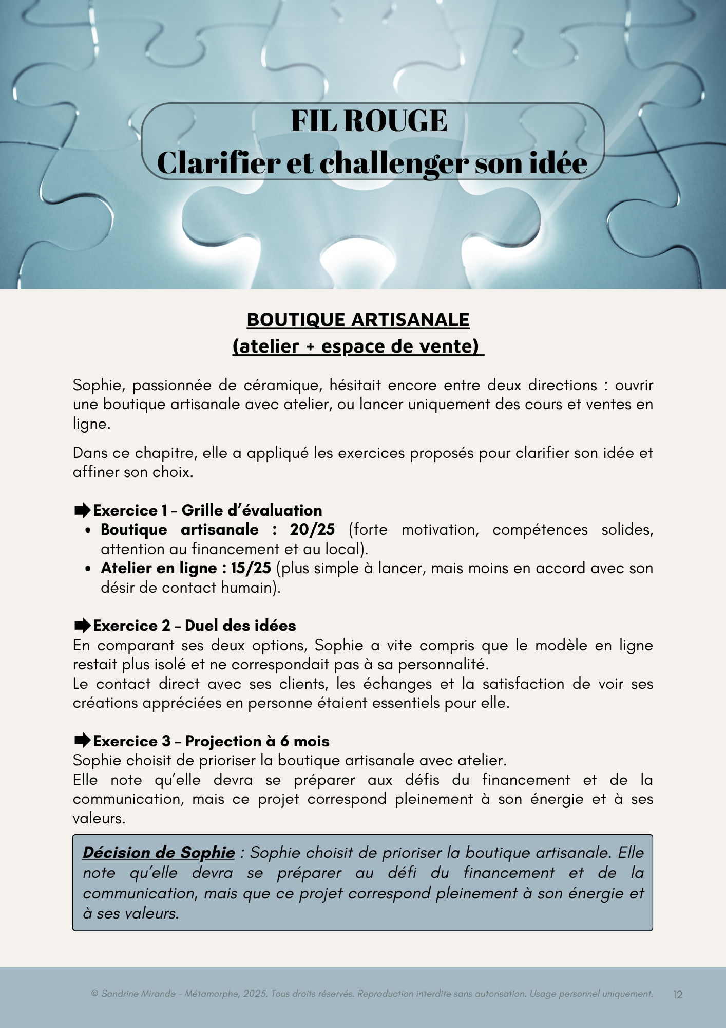 CAHIER D'EXERCICES 2 - De l’idée affinée au business plan détaillé – Image 4